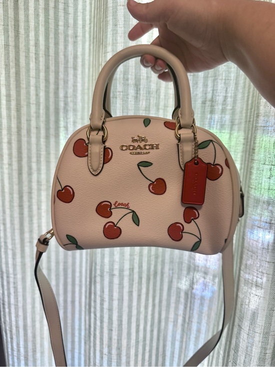 Coach Handbags - Coach Sydney Satchel With Heart Cherry Print